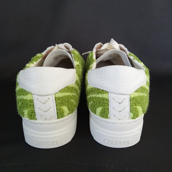 SOLUDOS Ibiza Platform Psychedelic Spiral Sneaker White/Green Women Size 8.5 - Picture 9 of 16